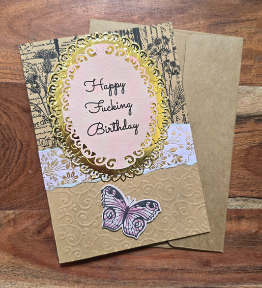 Happy F*cking Birthday (Handmade Greeting Card)