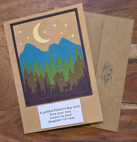 A perfect Father's Day card from your son, chosen by your daughter-in-law.