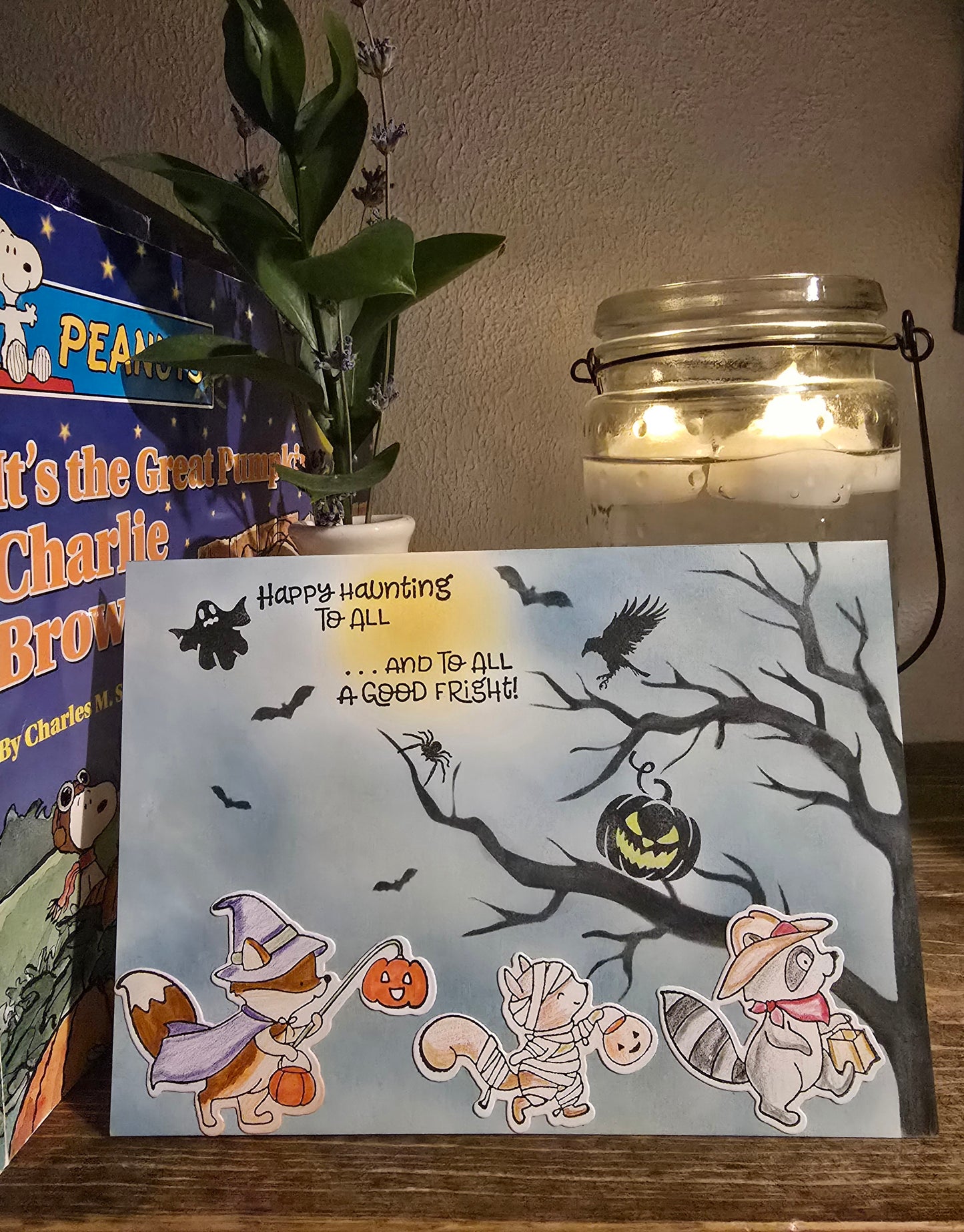 Happy haunting to all ...and to all a good fright! - Halloween - Handmade Greeting Card
