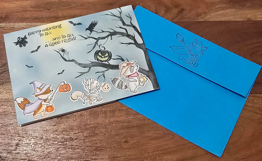 Happy haunting to all ...and to all a good fright! - Halloween - Handmade Greeting Card