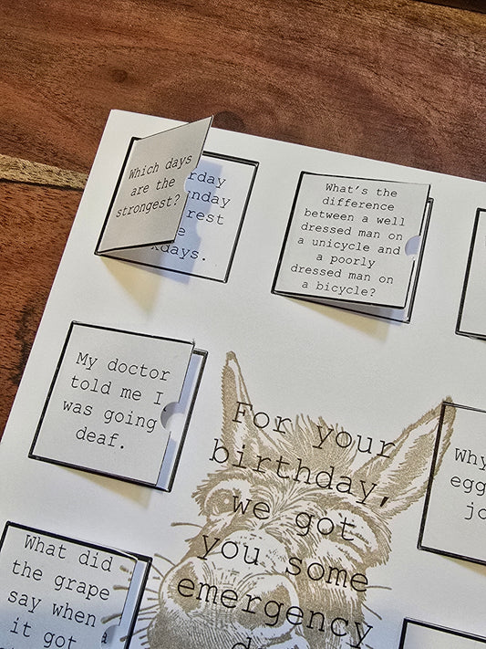 Dad Jokes Handmade Lift-the-Flap Birthday Card