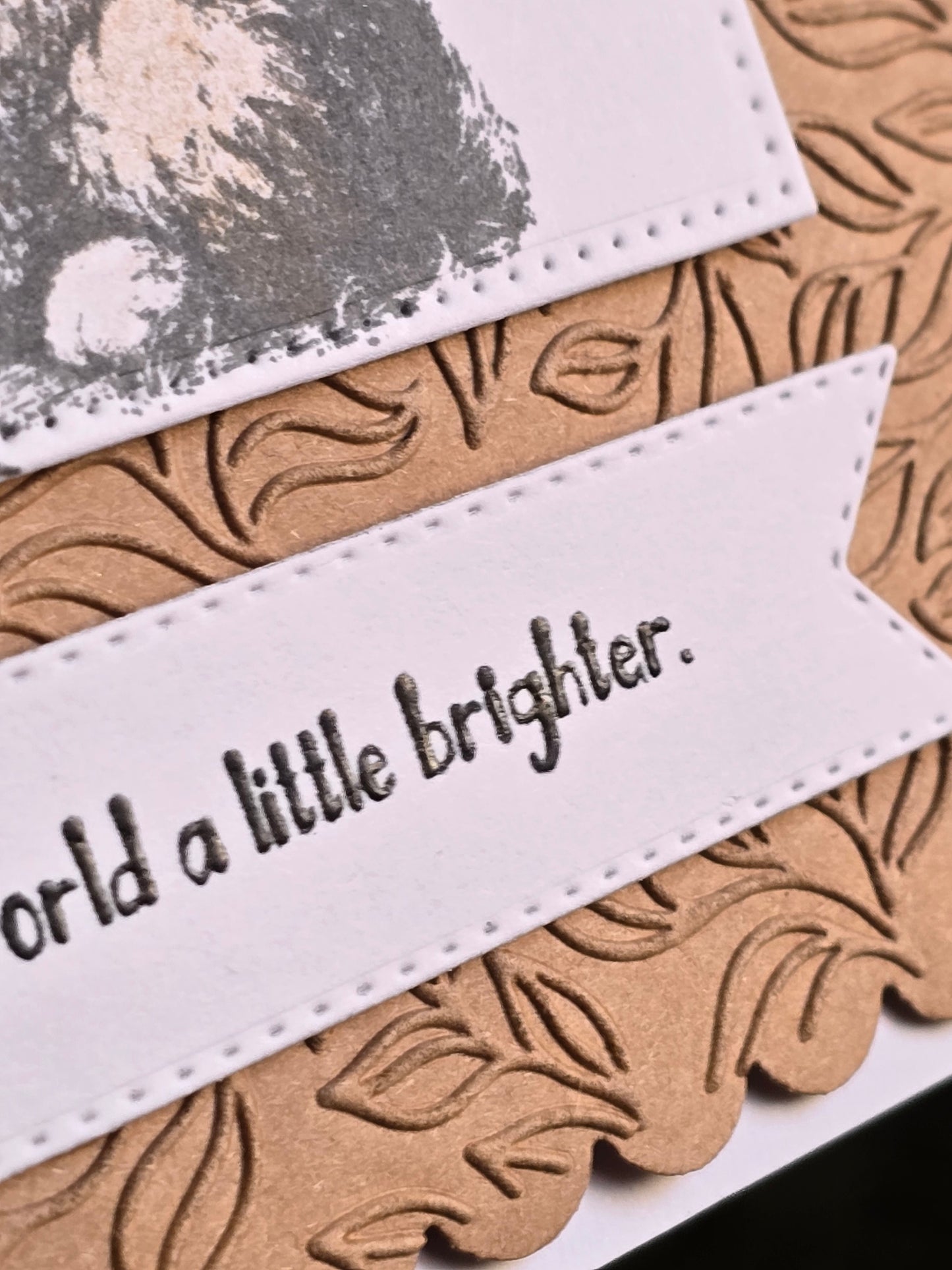 "You make the world a little brighter." Handmade Greeting Card