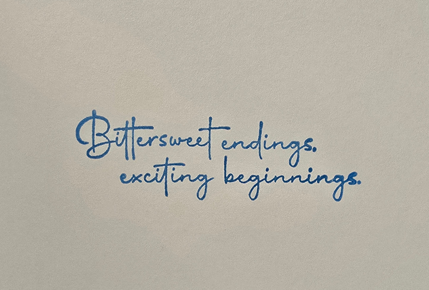 Bittersweet endings
