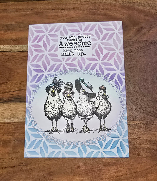 You are pretty fucking awesome. Keep that shit up. Handmade Greeting Card