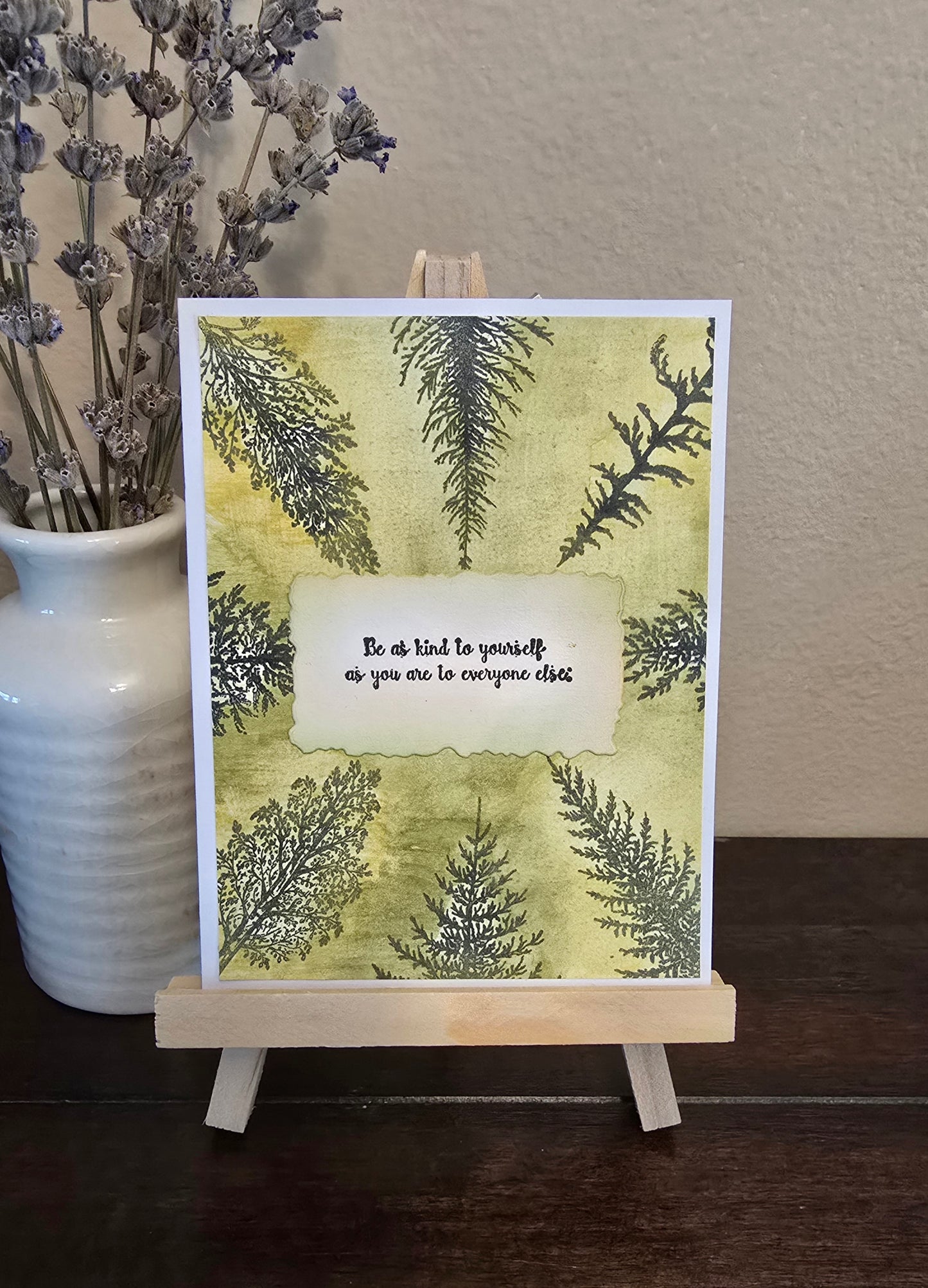 Be as kind to yourself as you are to everyone else. Handmade Blank Notecard