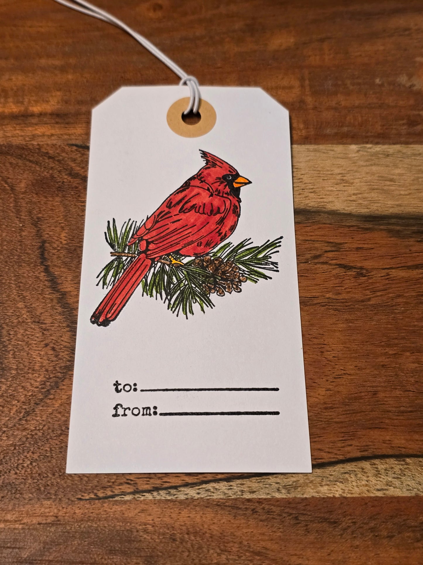 Wintery Nature Themed Holiday Gift Tags (Double Sided, Set of 5)