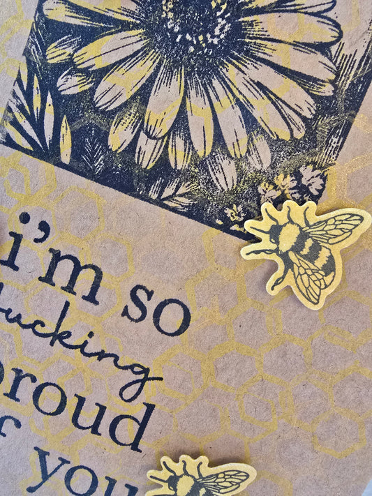 I'm so fucking proud of you. Handmade Greeting Card