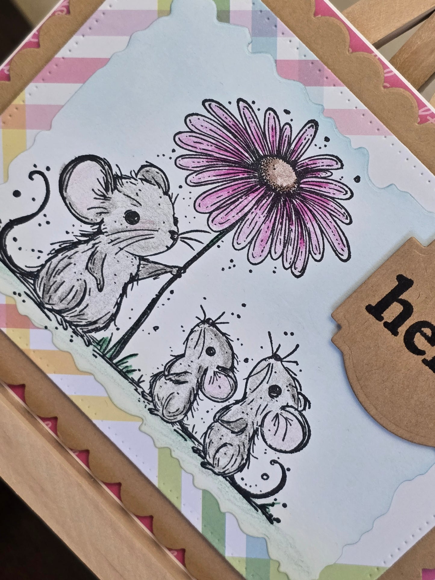 "hello." Handmade Greeting Card