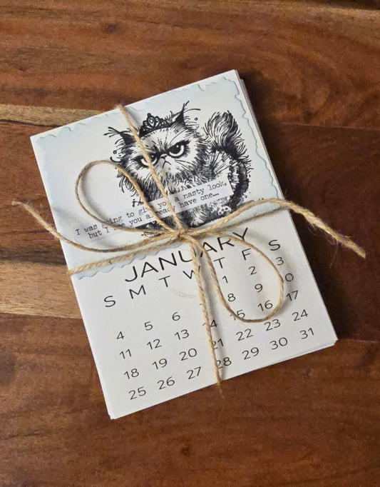 "Animals with Attitude" 2026 Desktop Calendar (Small) - Easel sold separately