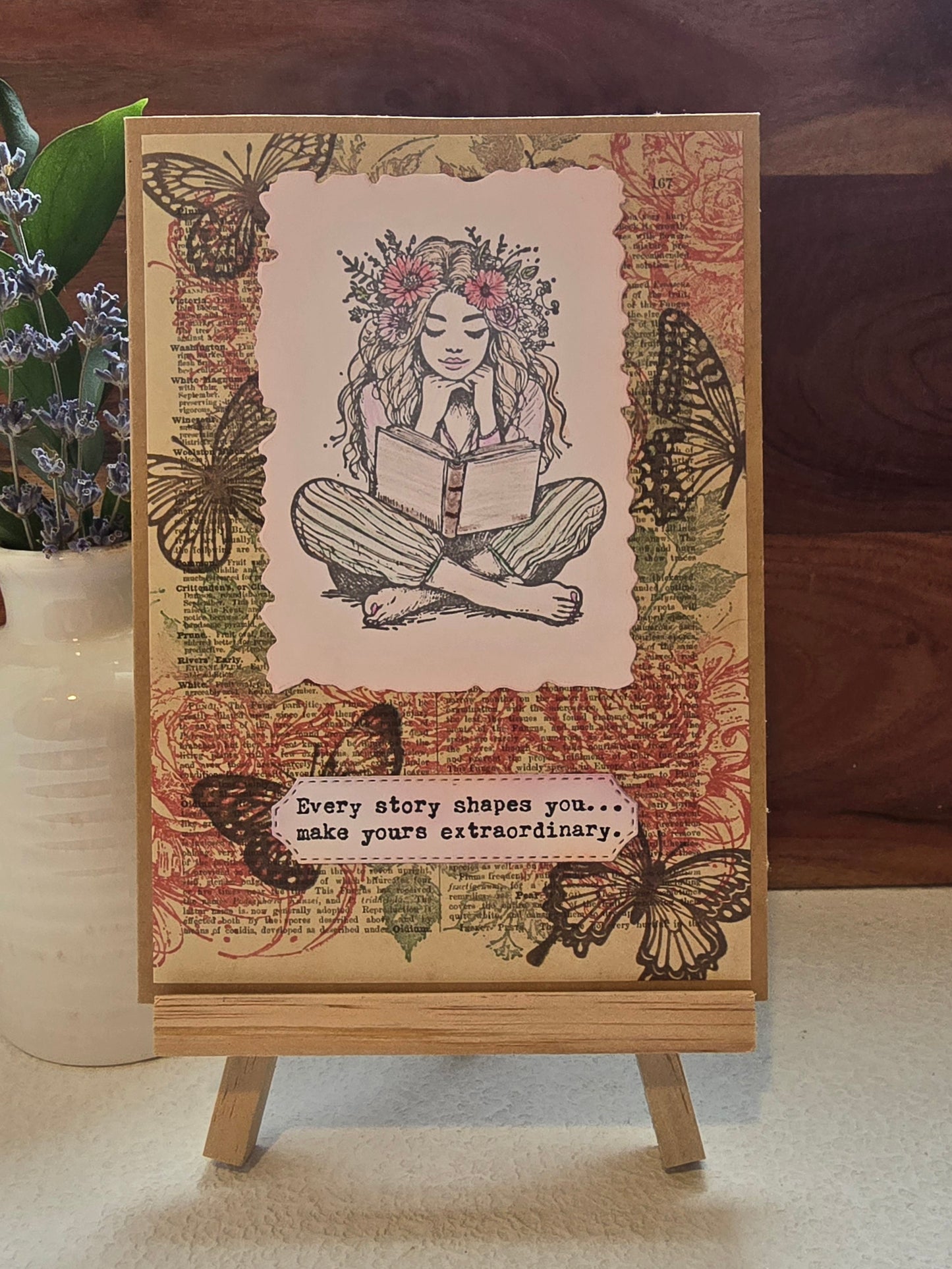 Every story shapes you...make yours extraordinary. Handmade Greeting Card