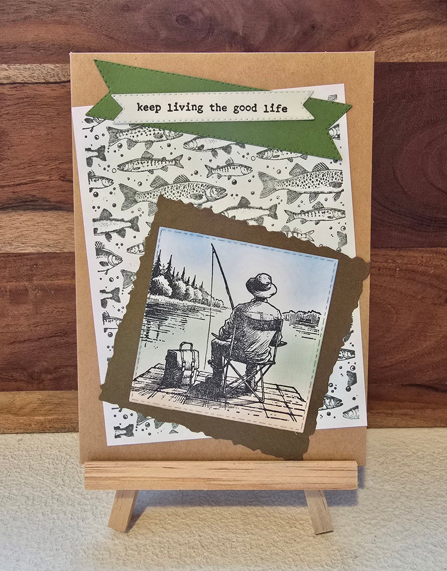 "Keep living the good life" Handmade Father's Day Card