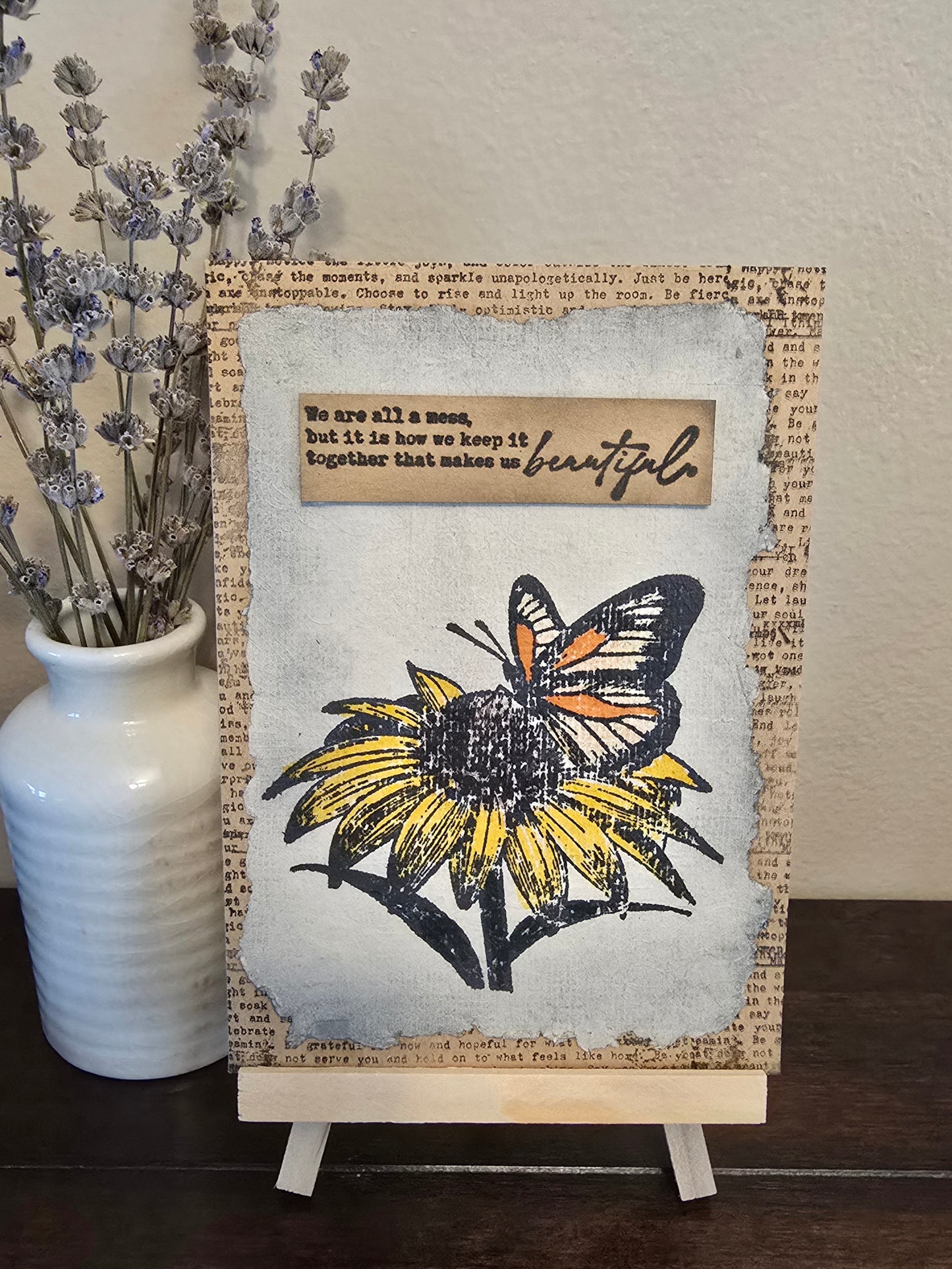 We are all a mess... Blank Handmade Greeting Card