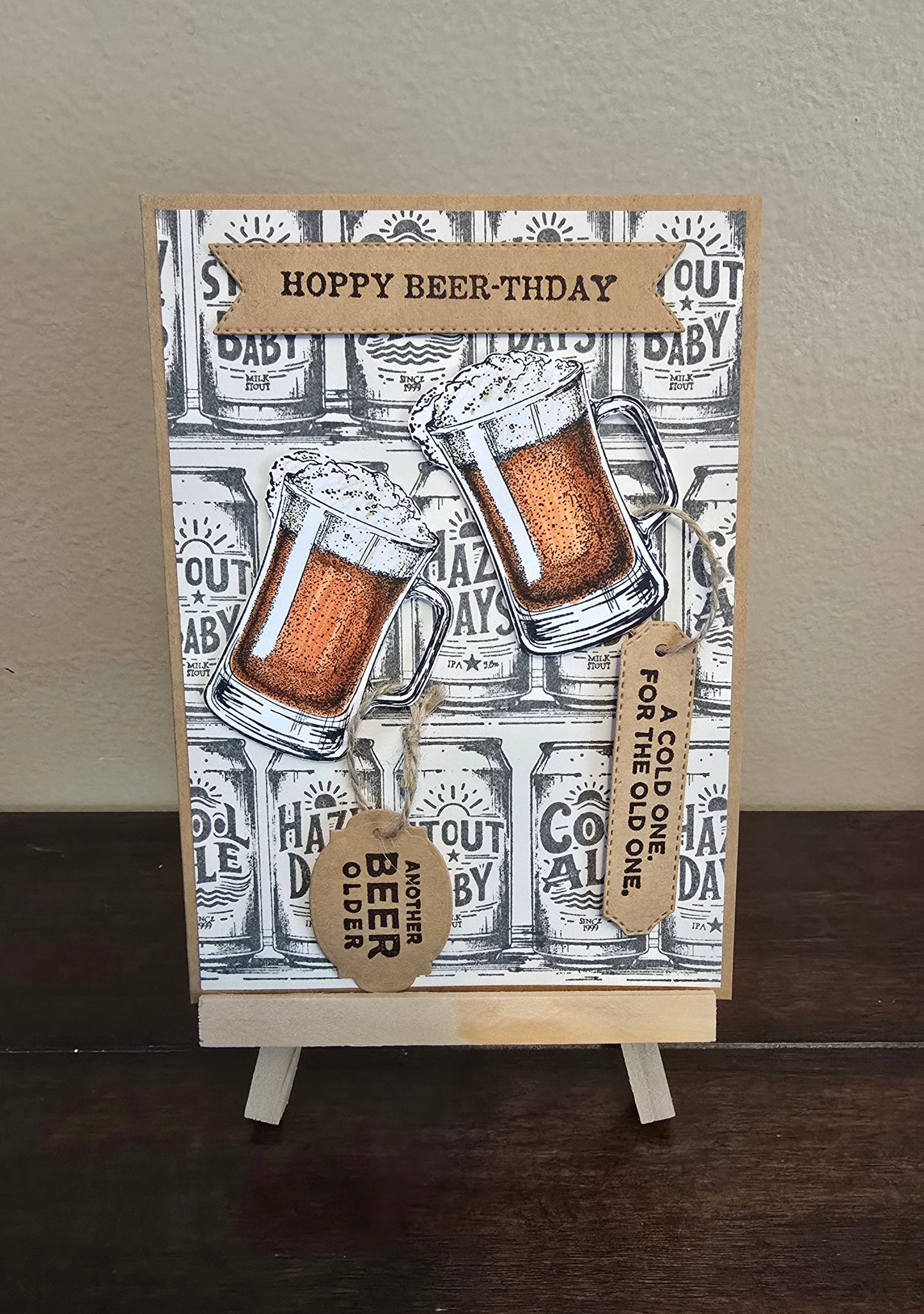 Hoppy Beer-thday Handmade Birthday Card