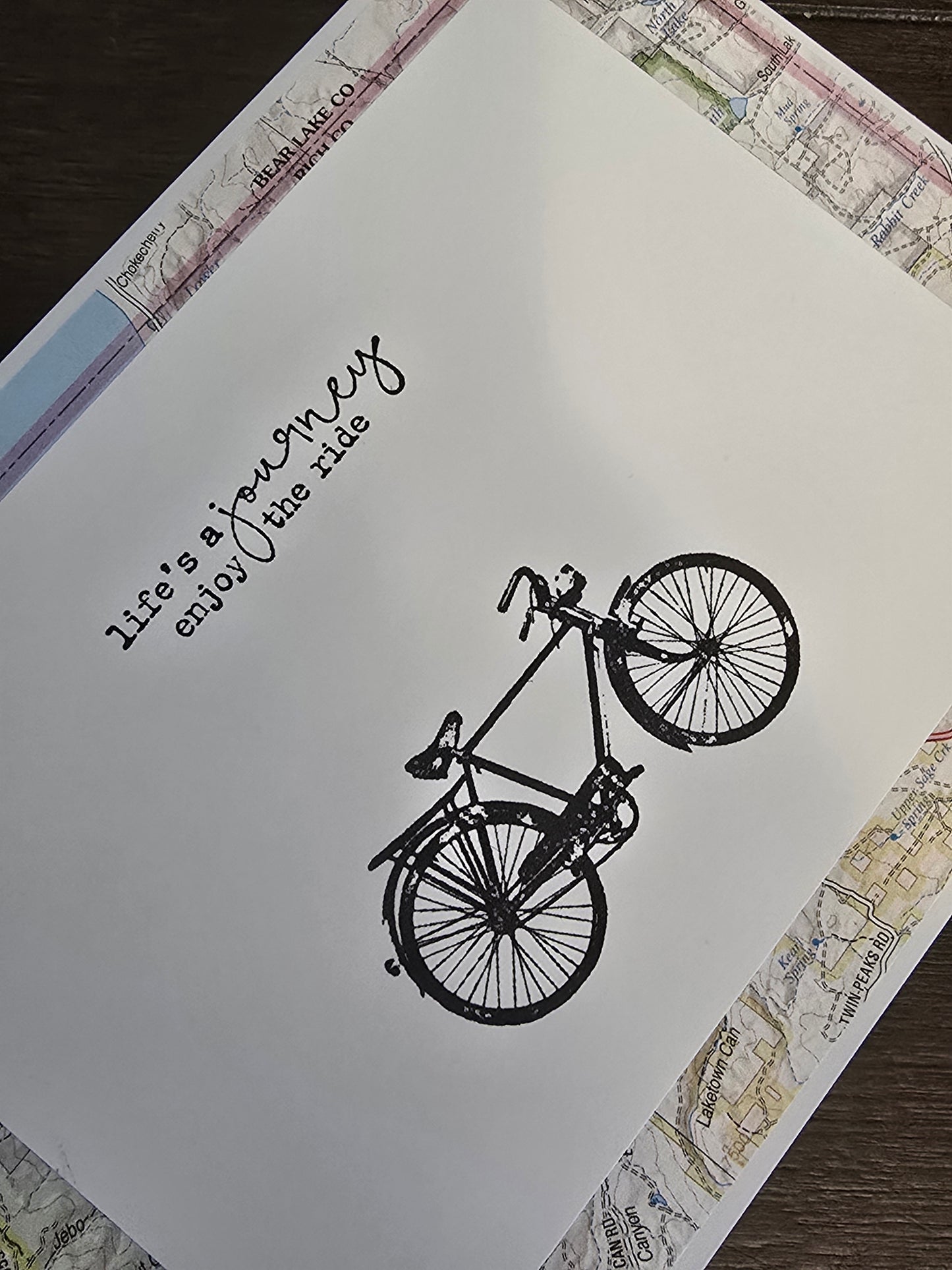 Life's a journey - enjoy the ride (Handmade Greeting Card)