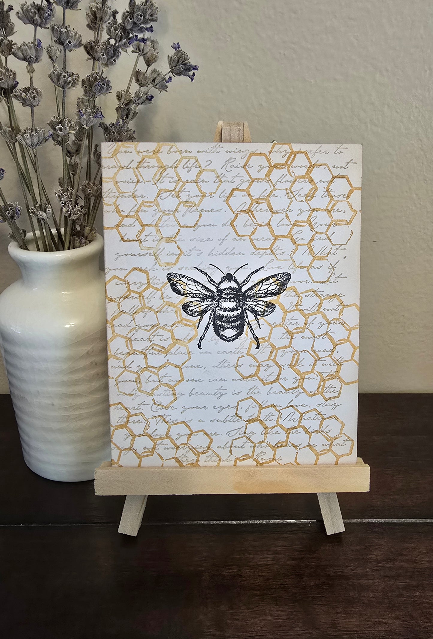 Beautiful Bees Blank Notecard - Set of 4 Unique Designs