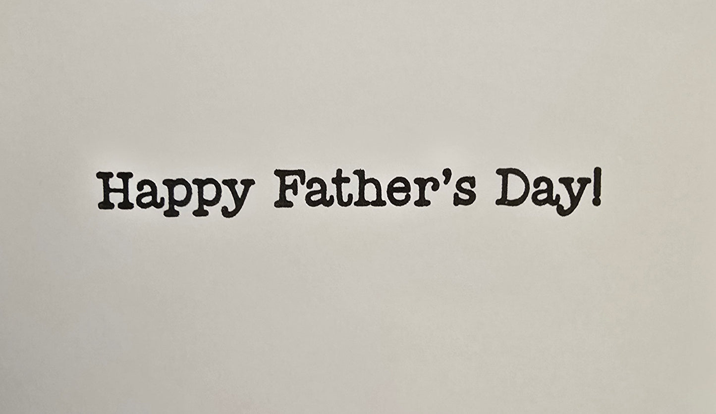 It's your day to do absolutely nothing. Handmade Father’s Day Card