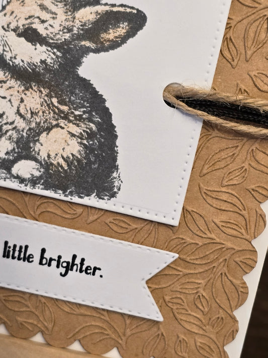 "You make the world a little brighter." Handmade Greeting Card