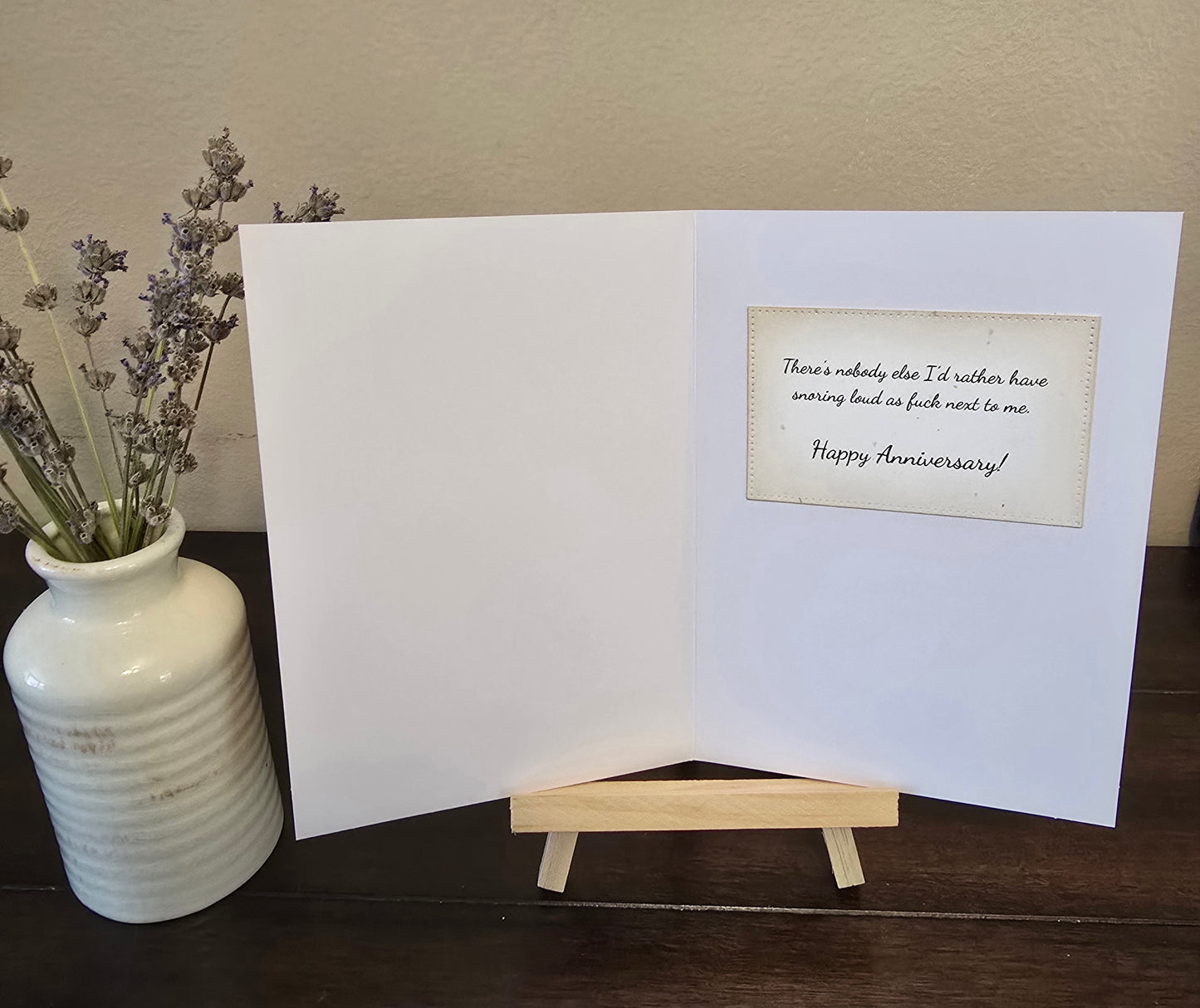...I recorded you snoring last night (Sweary Handmade Anniversary Card)