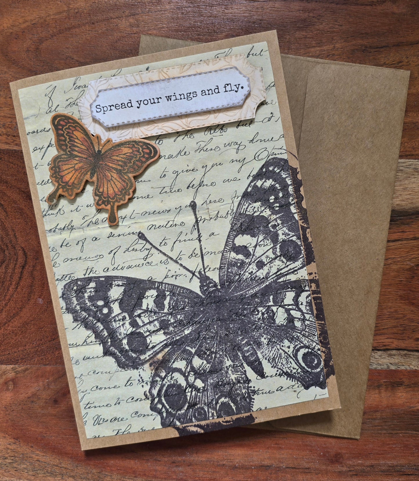 Spread your wings and fly. (Handmade Greeting Card)