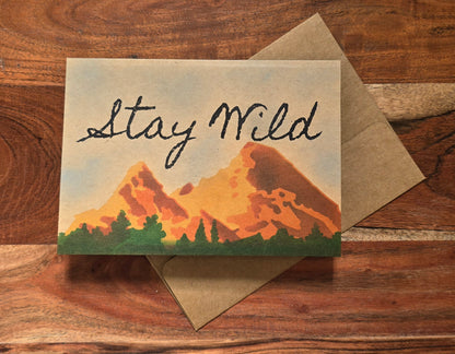 Stay Wild (Handmade Greeting Card)