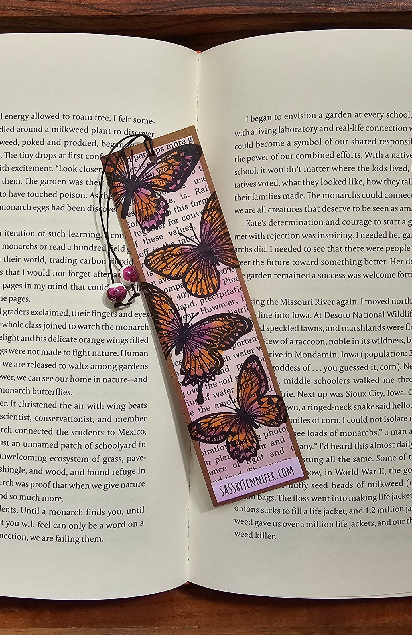 Keep your head high, but your middle finger higher. (Handmade double-sided bookmark)