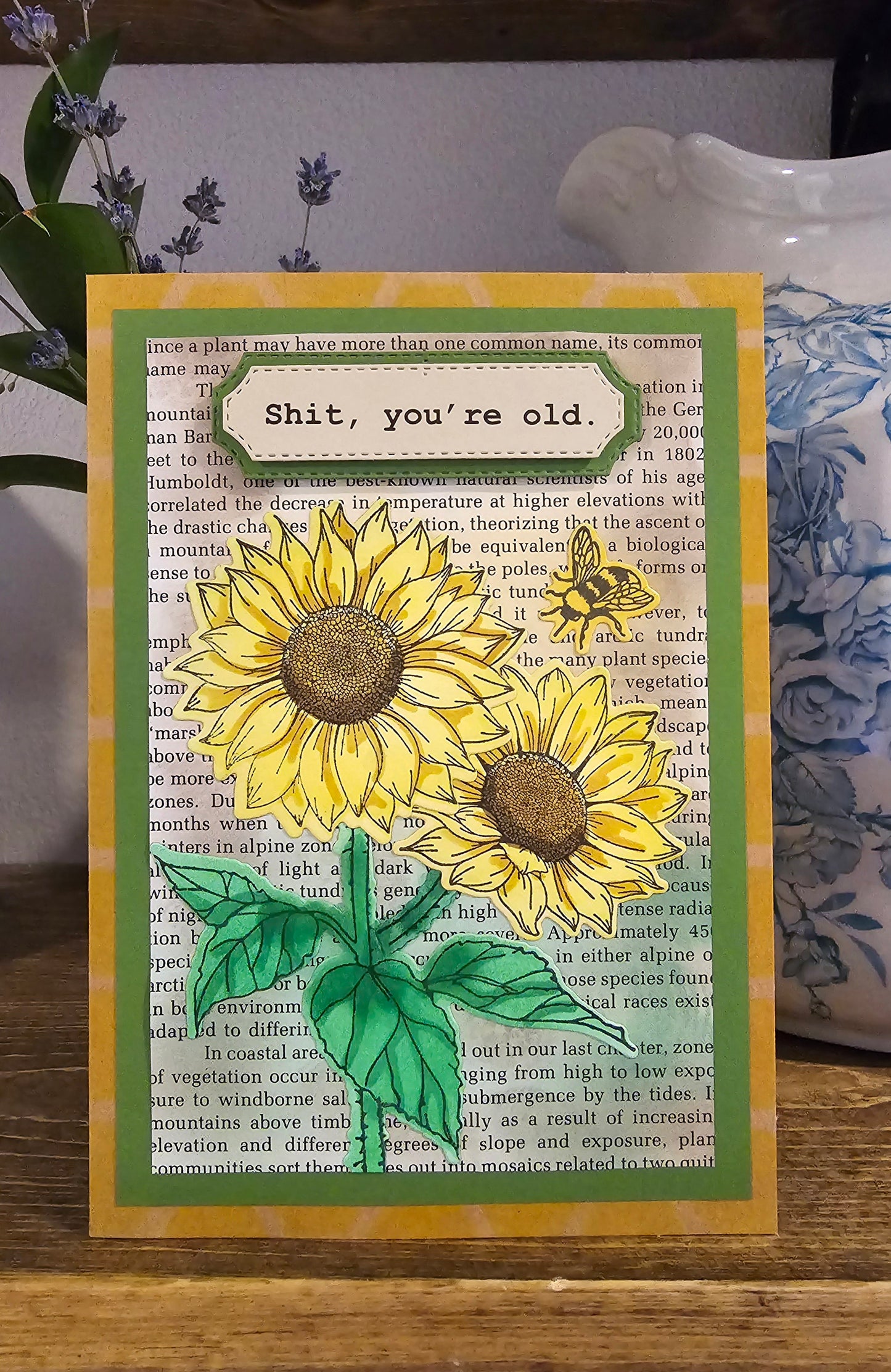 Sh*t, you're old. (Handmade Greeting Card)