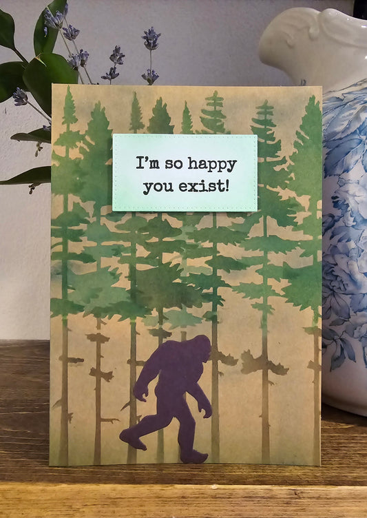 I'm so happy you exist! (Handmade Greeting Card)