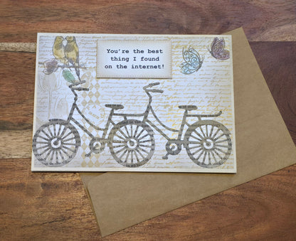 You're the best thing I found on the internet! (Handmade Anniversary Card)