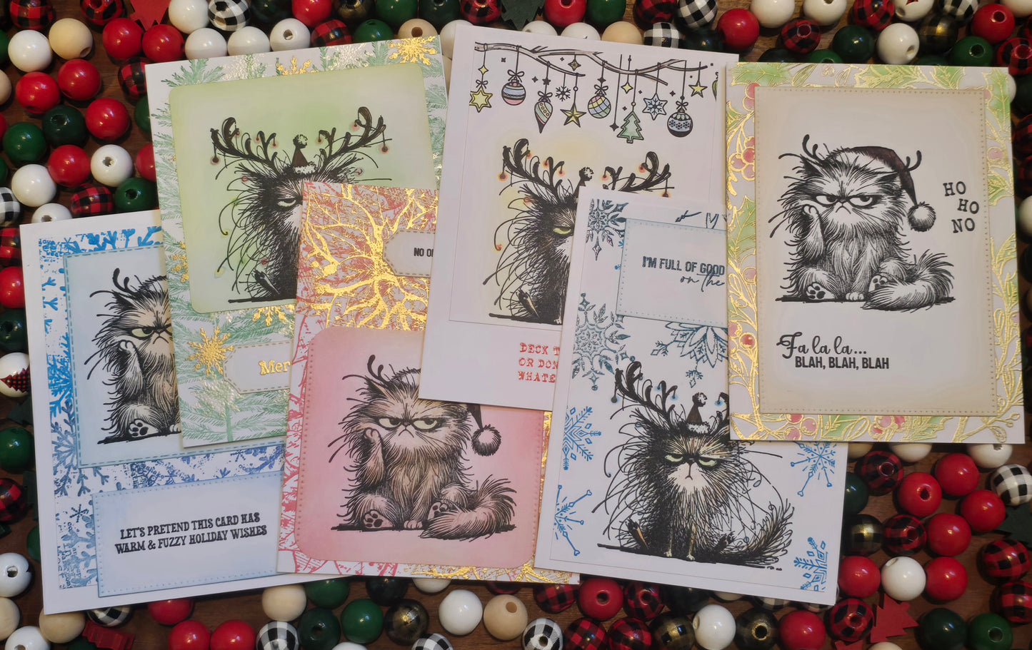 Pissy Kitty Holiday Card Collection (6 Unique Cards)