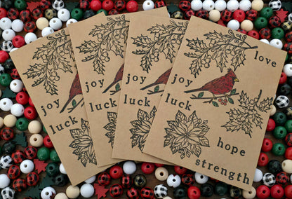 The Winter Cardinal Symbolism Holiday Card Set (4 Card Set)