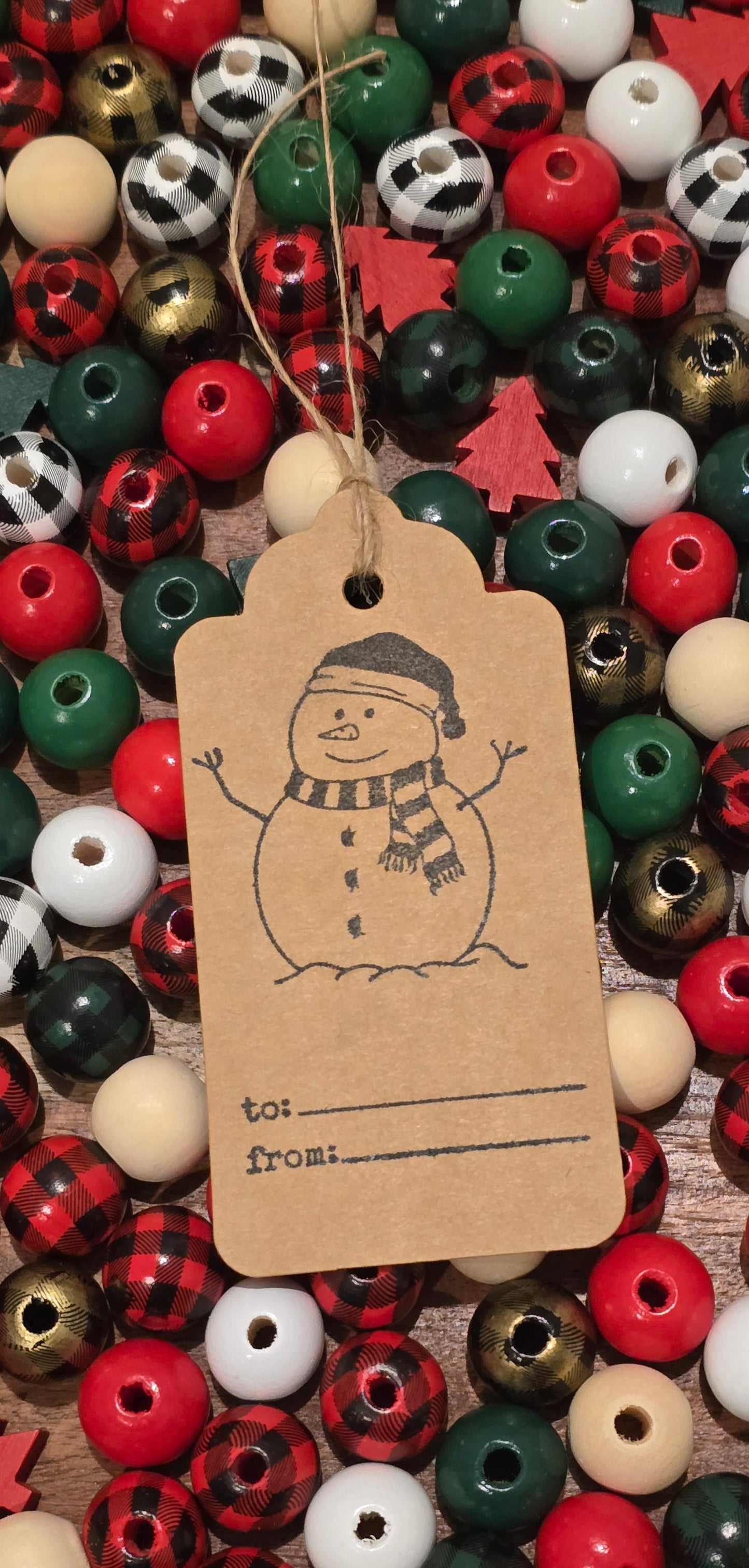 Holiday Gift Tags - Snowman & Christmas Trees (Set of 15)