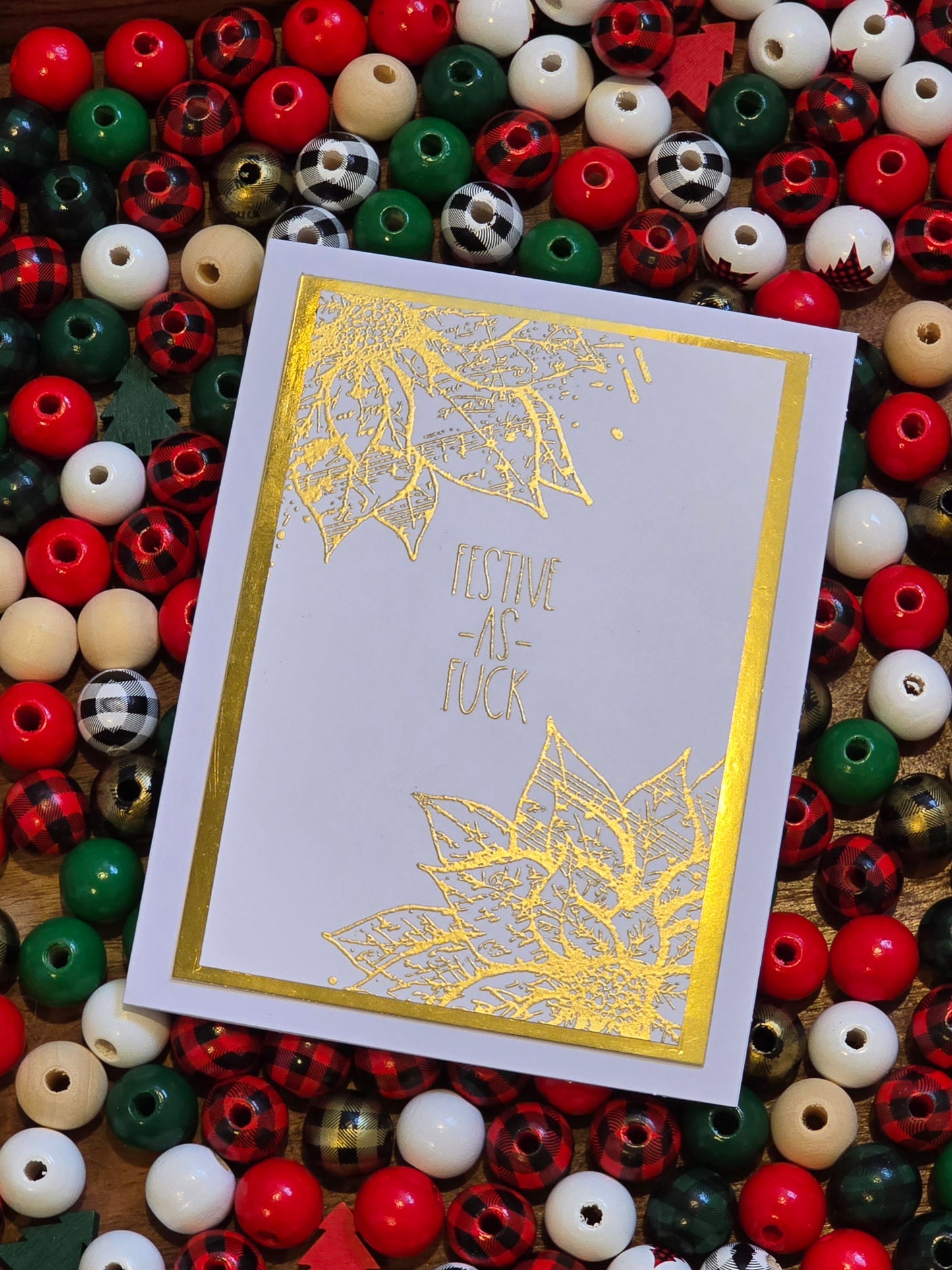 Festive as Fuck Holiday Greeting Card (4.25" x 5.5")