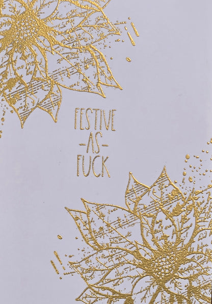 Festive as Fuck Holiday Greeting Card (5" x 7")