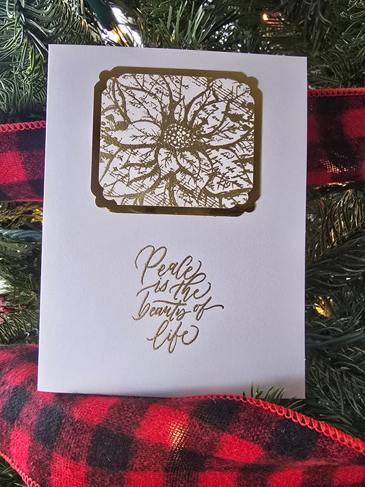 "Peace is the beauty of life" Holiday Greeting Card