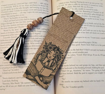 "BOOK WHORE" Handmade Boomark