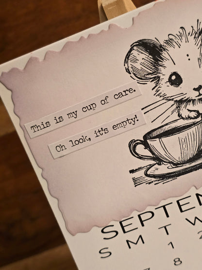 "Animals with Attitude" 2026 Desktop Calendar (Small) - Easel sold separately