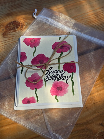 Watercolor Flowers - Assorted Notecards (Set of 4)