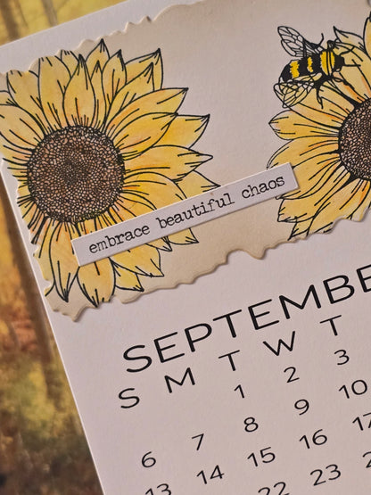 2026 Motivational Desk Calendar (Small) - Easel sold separately