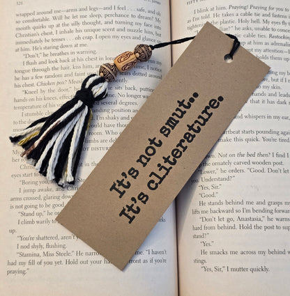 "It's not smut...It's cliterature." Handmade Bookmark