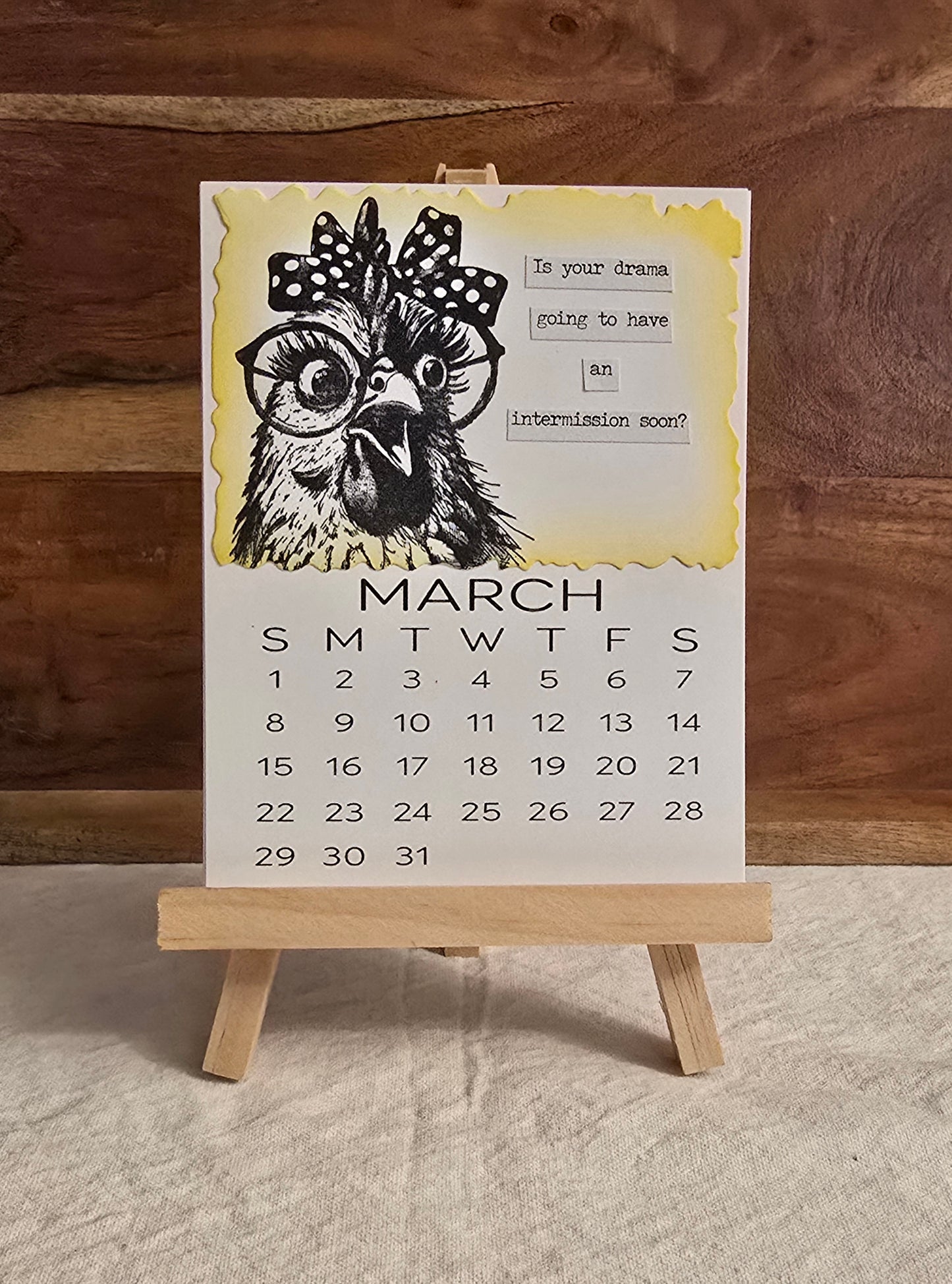 "Animals with Attitude" 2026 Desktop Calendar (Small) - Easel sold separately