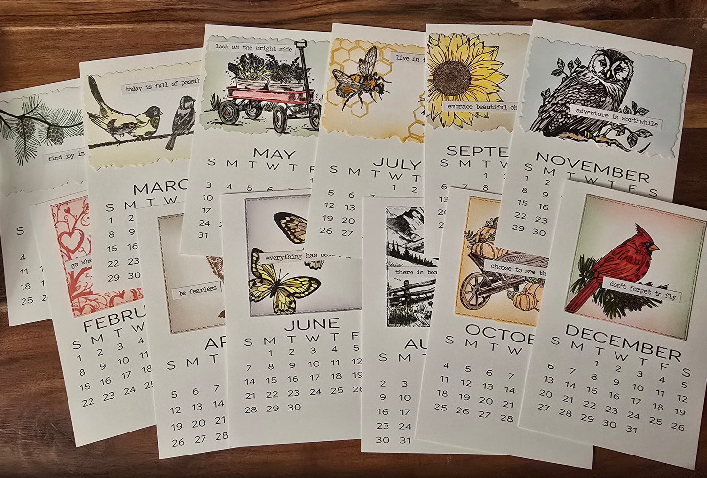 2026 Motivational Desk Calendar (Small) - Easel sold separately