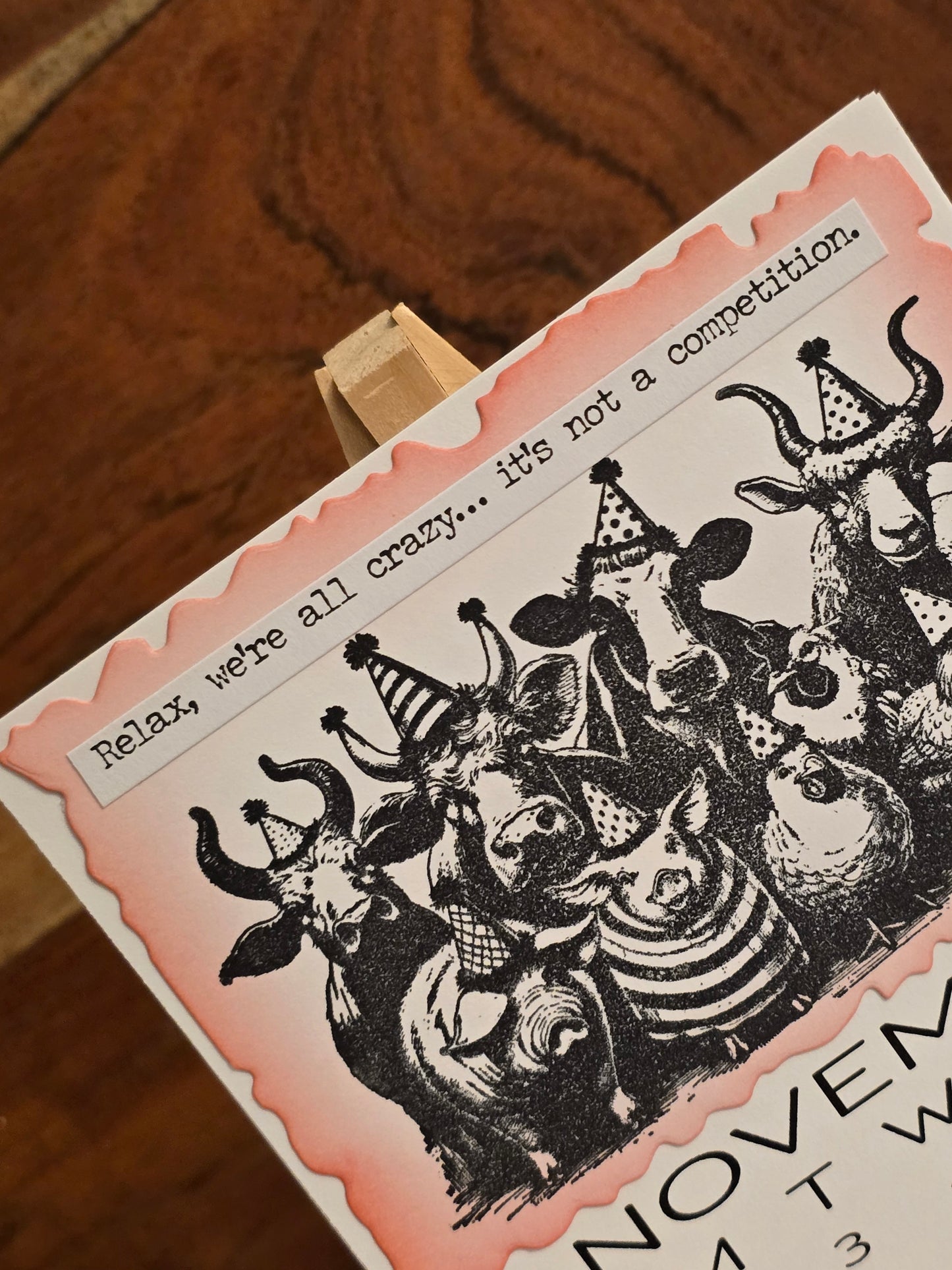 "Animals with Attitude" 2026 Desktop Calendar (Small) - Easel sold separately