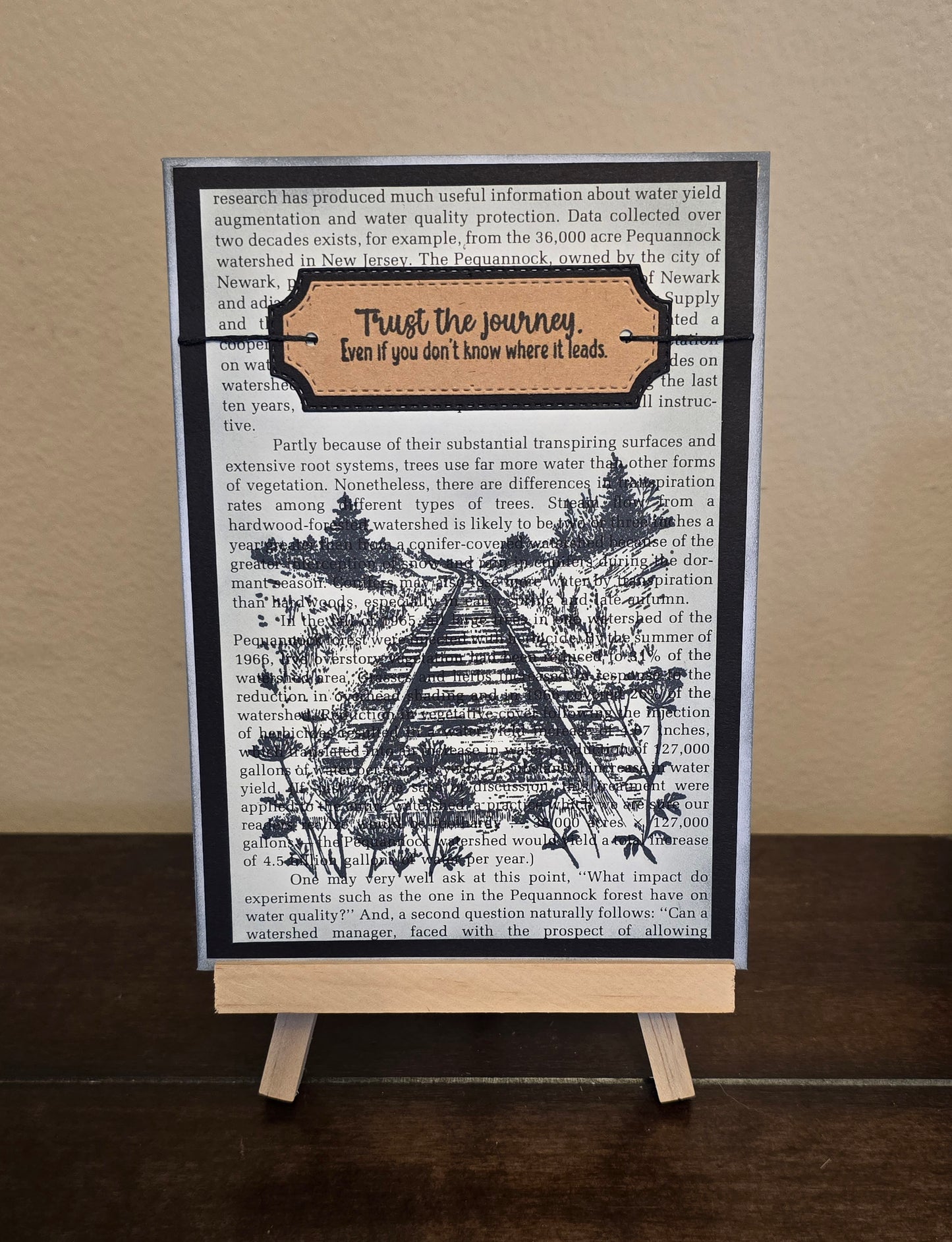 "Trust the journey. Even if you don't know where it leads." Handmade Greeting Card