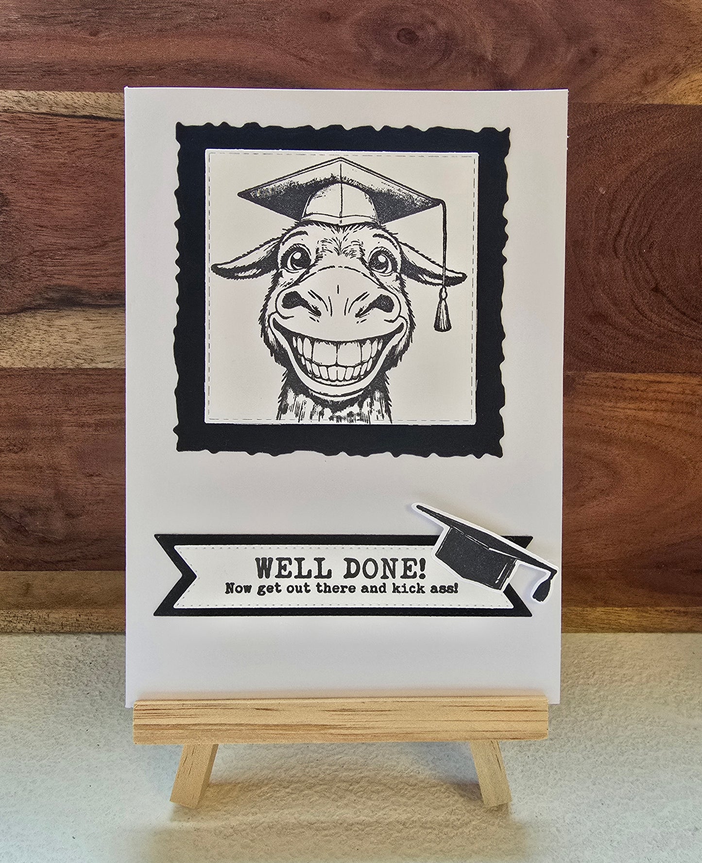 Well Done! Now get out there and kick ass! Handmade Graduation Card
