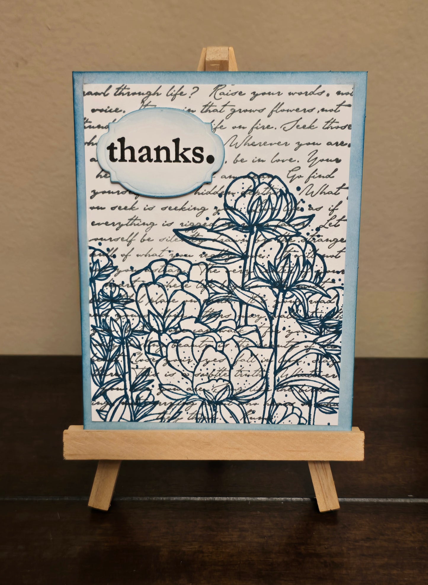 "thanks." Notecard set (5 unique designs, blank inside)