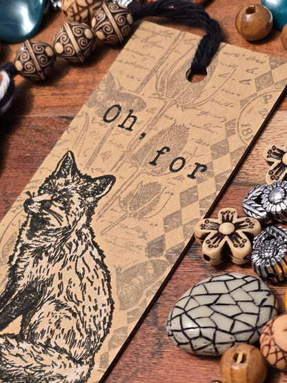 Oh, for fox sake! Coordinating Handmade Bookmark and Notebook Set