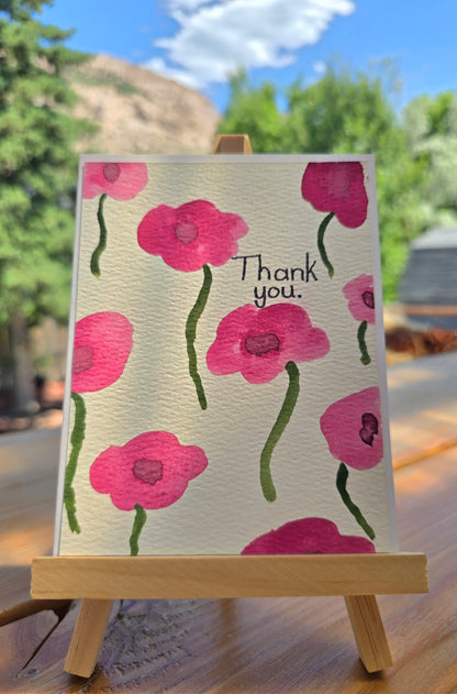 Watercolor Flowers - Assorted Notecards (Set of 4)