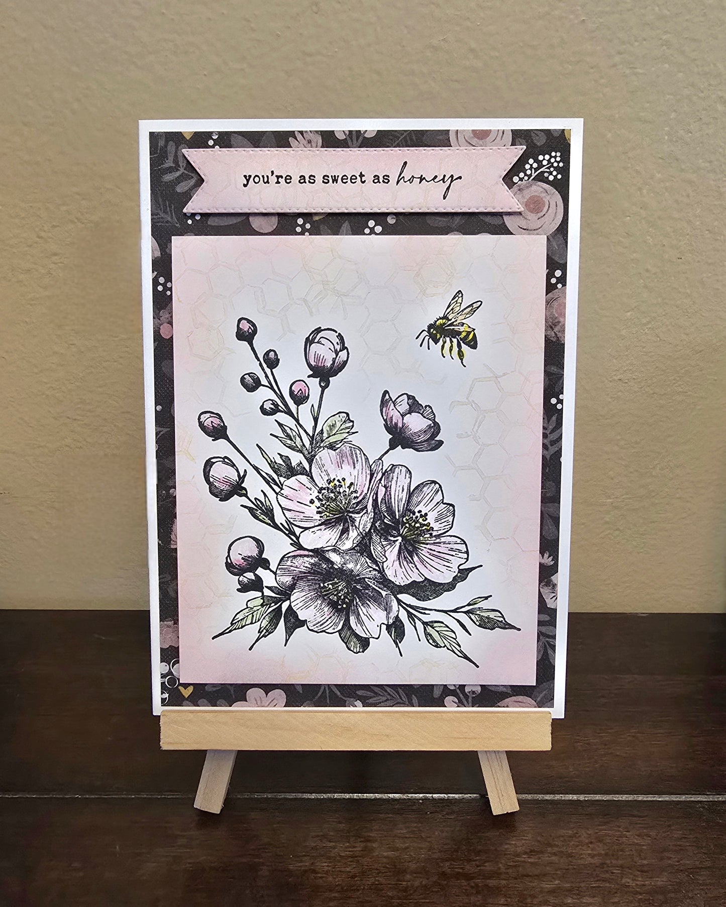 "You're as sweet as honey" Handmade Greeting Card