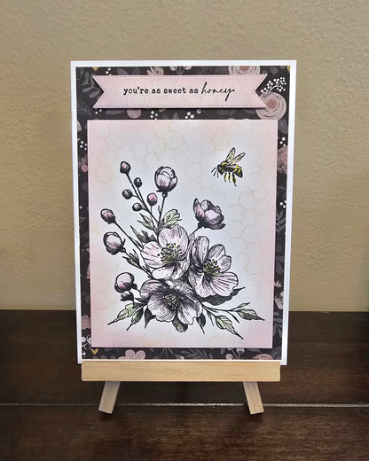 "You're as sweet as honey" Handmade Greeting Card