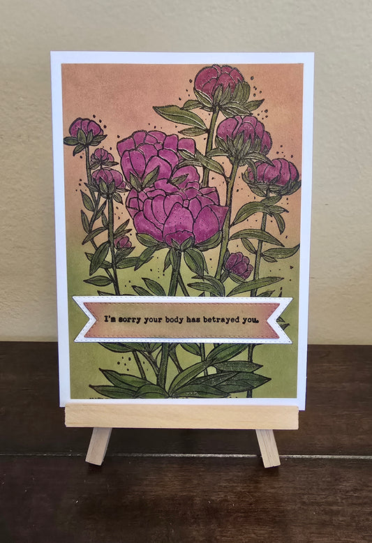 "I'm sorry your body has betrayed you. Get better quick. We've got shit to do!" Handmade Get Well Card